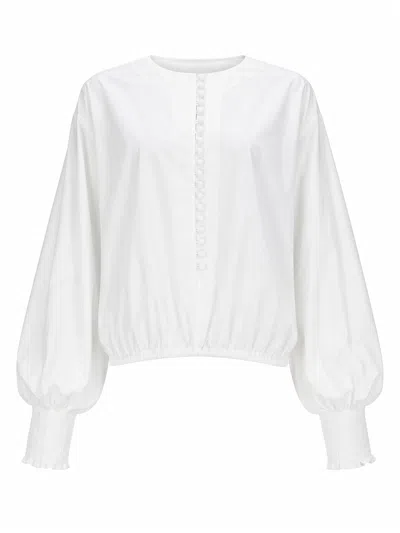 Balmain Camicia Con Manica A Pipistrello In White