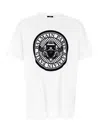 Balmain White Cotton T-shirt With Maxi Logo Print