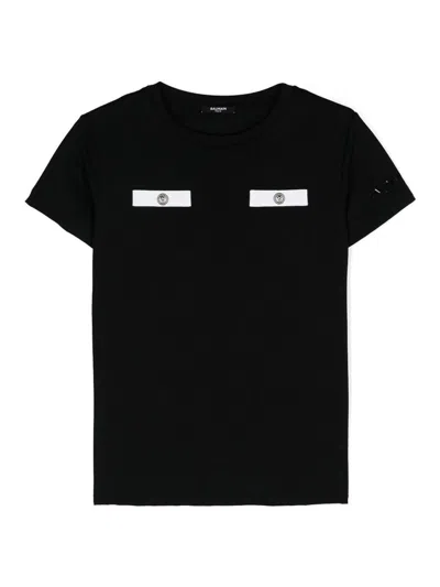 Balmain Kids' T-shirt In Black