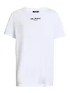 Balmain Crew Neck Nylon Blend Silk Top In White