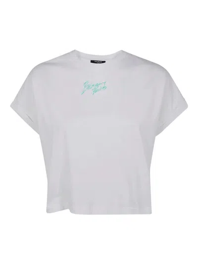 BALMAIN CROPPED SS T-SHIRT