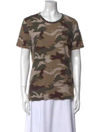 Pre-owned Balmain "camo" Camouflage Print T-shirt In Brown