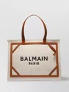 Balmain Canvas And Leather Tote Bag With Metal Accents