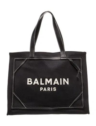 Pre-owned Balmain Canvas B-army Medium In Black