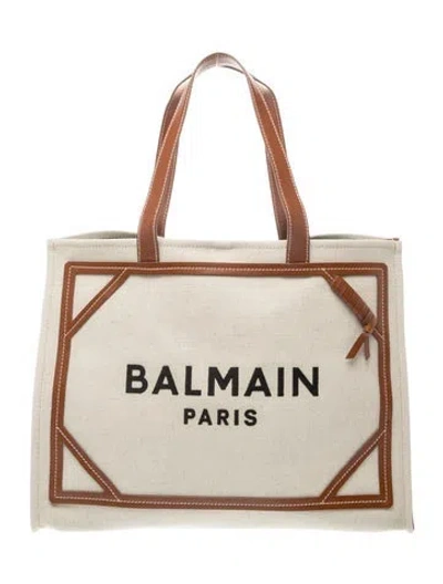 Pre-owned Balmain Canvas B-army Medium In Green