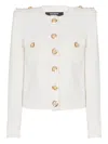 Balmain Cropped Cotton Canvas Jacket