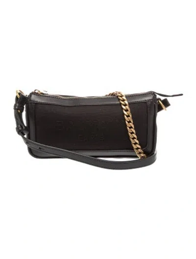 Pre-owned Balmain Canvas Shoulder Bag In Black