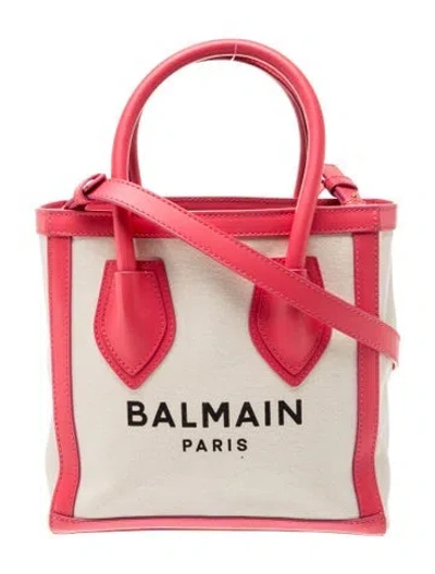 Pre-owned Balmain Canvas Shoulder Bag In Multi