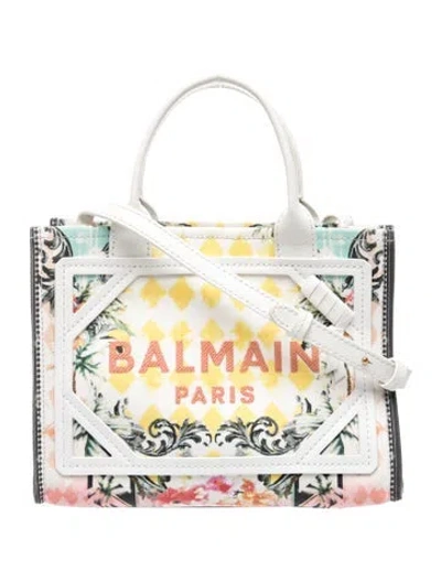 Pre-owned Balmain Canvas Shoulder Bag In Multi