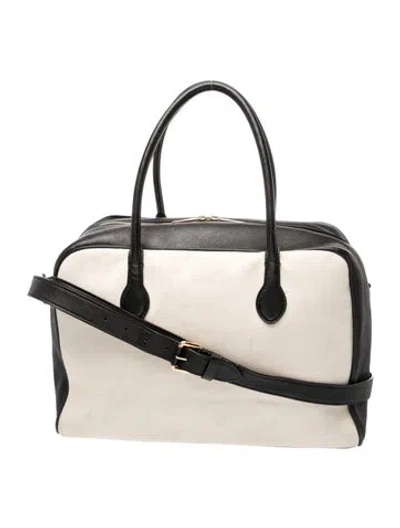Pre-owned Balmain Canvas Shoulder Bag Vintage In Neutral