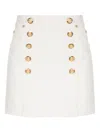 Balmain Canvas Skirt In Neutral