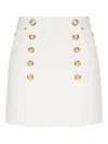 Balmain Canvas Skirt In White