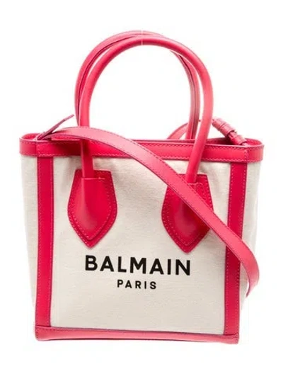 Pre-owned Balmain Canvas Top Handle Bag