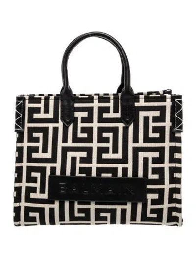 Pre-owned Balmain Canvas Tote In Black