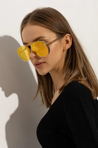 Balmain ‘capitane' Sunglasses In Gold