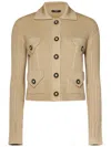 Balmain Ribbed Knit Cropped Cardigan