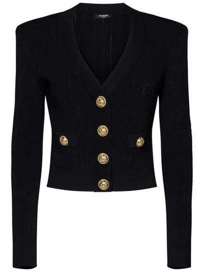 Balmain Cardigan In Black