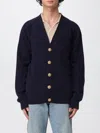 Balmain Eco-cashmere Cardigan In Blue