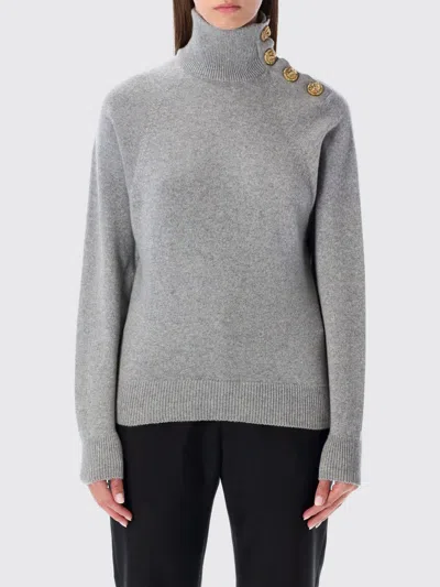 Balmain Cardigan  Woman Color Grey In Gray