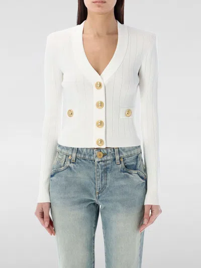 BALMAIN CARDIGAN BALMAIN WOMAN COLOR WHITE,G42681001