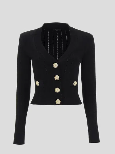 Balmain Cardigan In Black