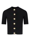 Balmain Cardigan In Maglia In Black