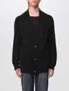 Balmain Cardigan In Wool Blend With Jacquard Logo In Black