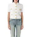 Balmain Four Pocket Cardigan In White