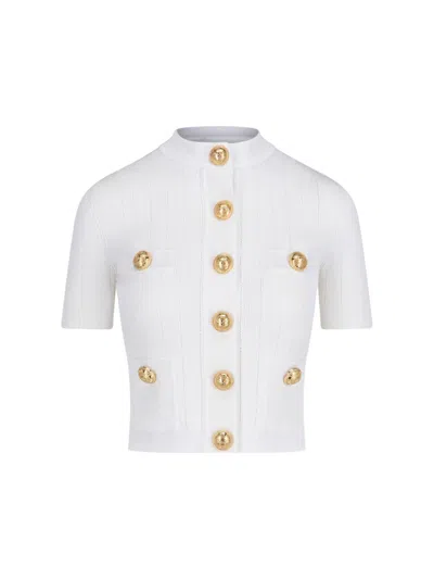 BALMAIN CARDIGAN WITH DECORATIVE BUTTONS