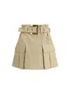 Balmain Cargo Miniskirt In Neutral