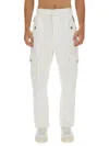Balmain Cargo Trousers With Belt Loops And Metal Hardware In White