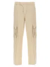 Balmain Cargo Cotton Pants Pockets In Neutral