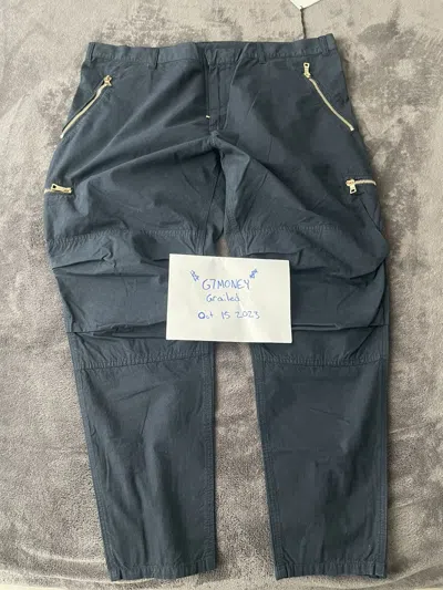 Pre-owned Balmain Cargo Pants In Blue