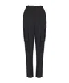Balmain Cargo Pants In Grain De Poudre Wool In Black