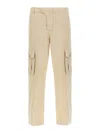 Balmain Cargo Cotton Pants Pockets In Neutral