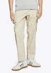 Balmain Cargo Pants With Logo-label In Neutral