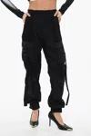 Balmain Cargo Pants With Mesh Details In Black