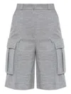 Balmain Cargo-pocket Shorts In Gray