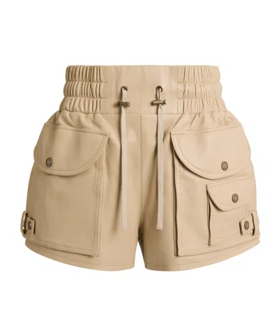 Balmain Cargo Pocket Shorts In Neutral