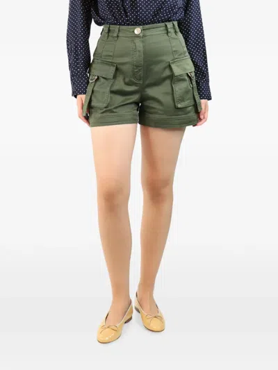 Pre-owned Balmain Cargo Shorts In Green
