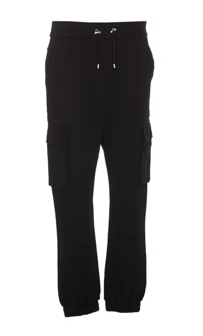Balmain Cargo Sweatpants In Black