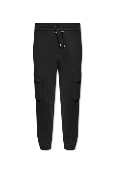 Balmain Cargo Sweatpants In Black