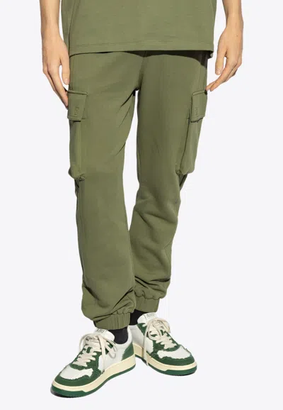 Balmain Cargo Track Pants In Green