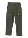 Balmain Gold-button Cargo Trousers In Green