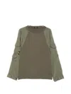 Balmain Cargo-pocket Panelled Sweater In Multi