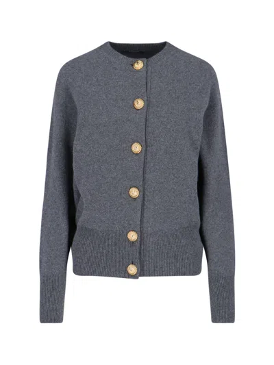 Balmain Cashmere & Virgin Wool Sweater In Gray