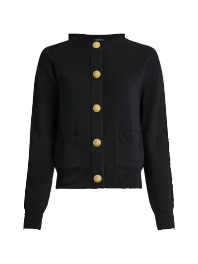Balmain Cashmere Cardigan In White