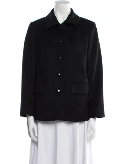 Pre-owned Balmain Cashmere Fur Jacket In Black