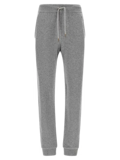 Balmain Logo-plaque Track Pants In Gray