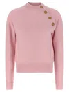 Balmain Cashmere Sweater Sweaters And Cardigans Pink In Pink